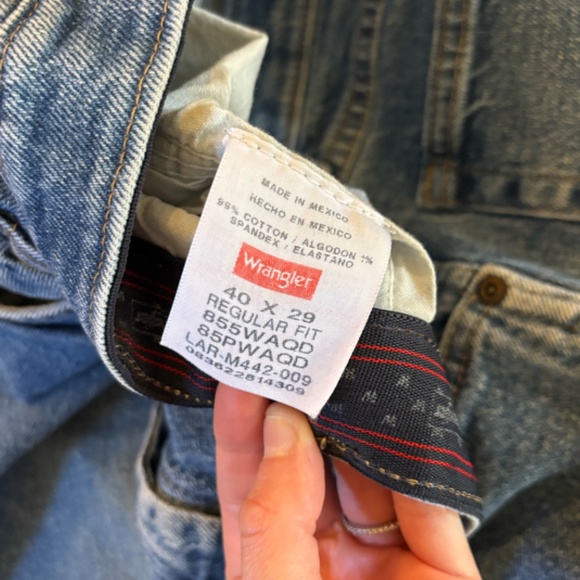 Mens Wrangler Jeans Size 40 X 29 Regular Fit - Picture 4 of 6